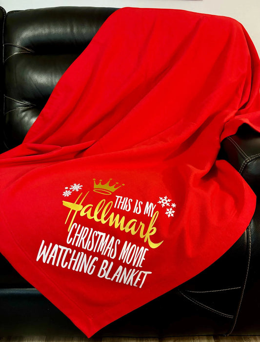 Christmas Movie Watching Blanket (hand pressed in shop) TAT ~2 weeks or less