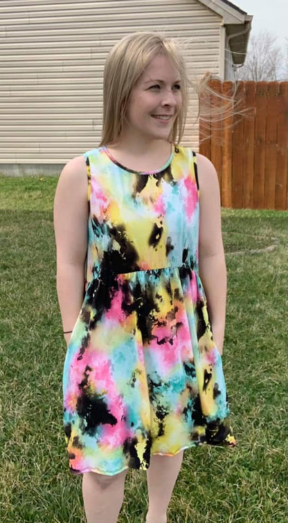 Small *2 available*  Tie Dye Dress with Pockets Adult *CLOSEOUT SALE*